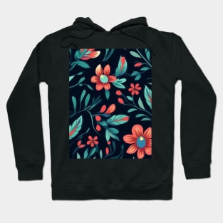 Simple Seamless Floral Pattern Flowers Texture Hoodie